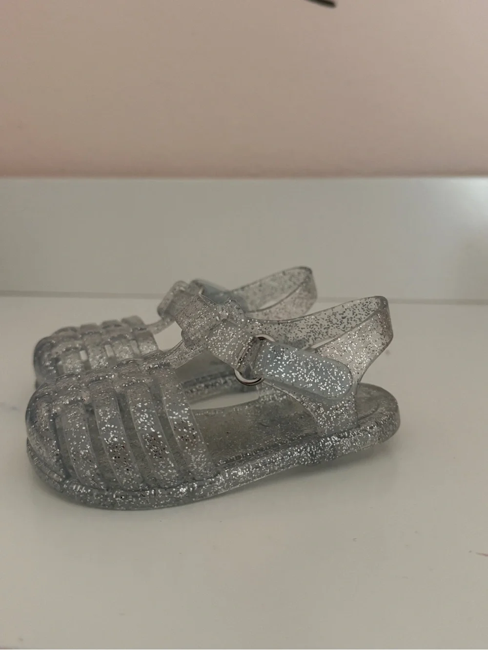 Old Navy Baby Jelly Sandals BUNDLE Size 2C Silver Pink